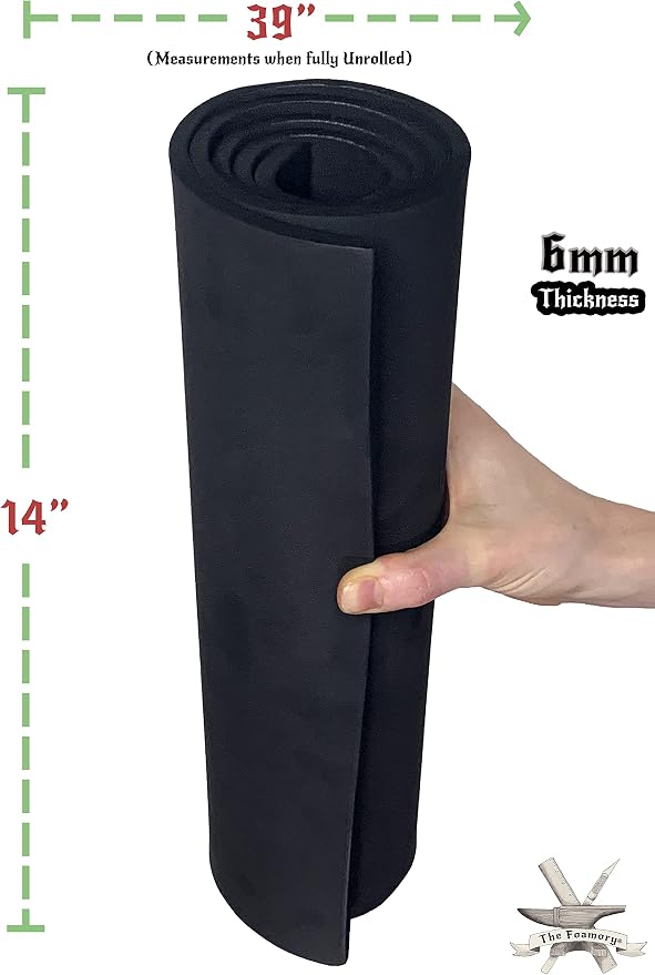 Shape Retention EVA Cosplay Foam 6mm 14x39 inch Black or White High Density EVA - Image 4