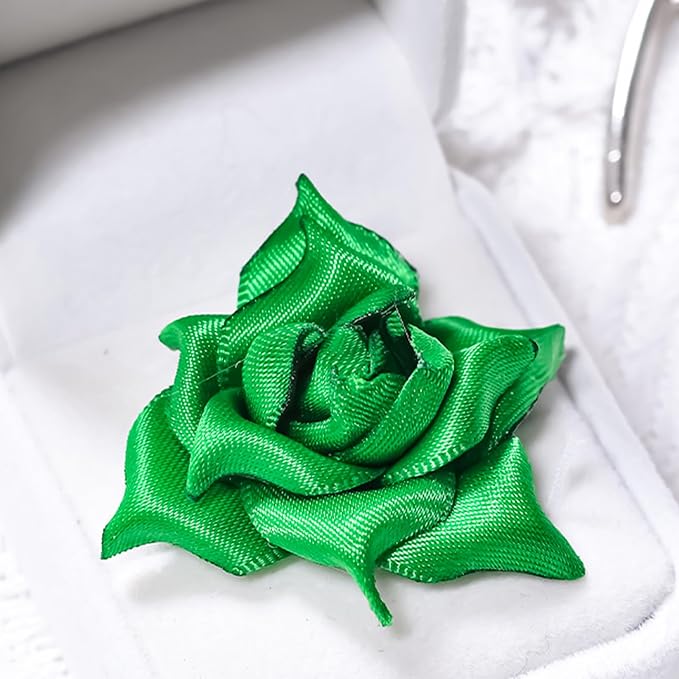 1" x 100 Yards Emerald Green Polyester Satin Ribbon Single Faced Bulk Fabric - Image 4
