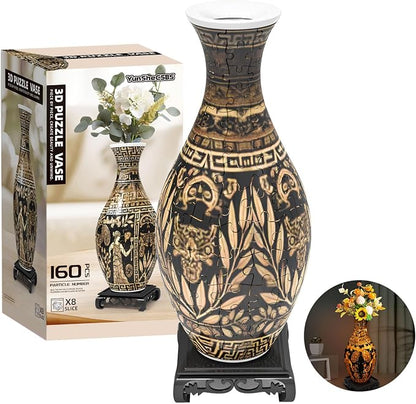 3D Puzzles Vase for Adults, 160 Pieces Plastic DIY Unique Flower Vase by Unknown