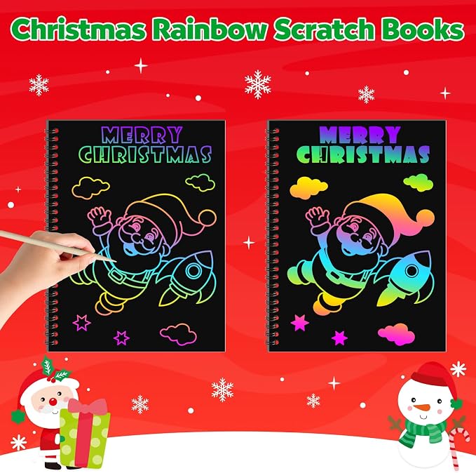 ZMLM Scratch Paper Art Craft: 2 Pack Rainbow Scratch Set - Image 7