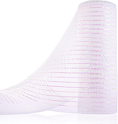 Anivia Deco Mesh Ribbon, 10inch x 30 Feet Each Roll Metallic Foil Mesh Ribbon by Anivia