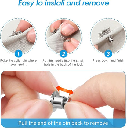 20PCS Locking Pin Back Locking Pin Keeper Clasp, Metal Pin Backing - Image 4