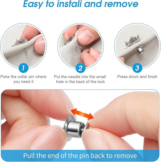 40PCS Locking Pin Back Locking Pin Keeper Clasp, Metal Pin Backing - Image 4