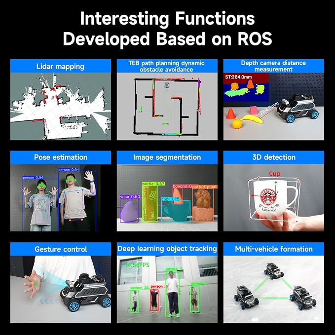 Yahboom ROS2 Robot Car Ackerman Steering Chassis, AI Visual Recognition - Image 7