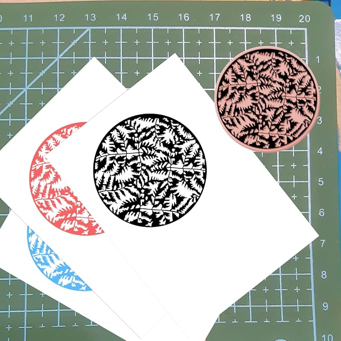 60 Pcs 2" Round Rubber Carving Blocks, Linoleum Blocks, Stamp Carving Blocks - Image 5