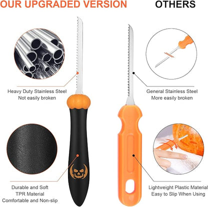 Pumpkin Carving Kit Tools Halloween, Professional Heavy Duty Carving Set - Image 3