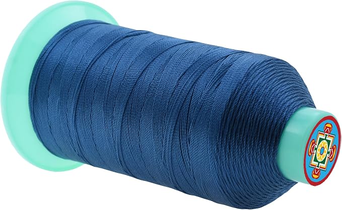 Mandala Crafts Bonded Nylon Thread Airforce Blue Heavy Duty Sewing Threads - Image 2