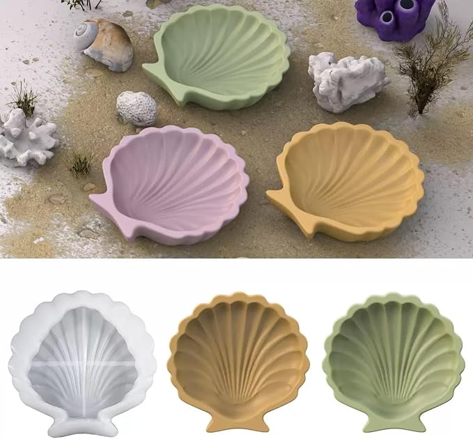 2PCS Ocean Theme Resin Molds, Seashell Silicone Epoxy Casting Mould - Image 2