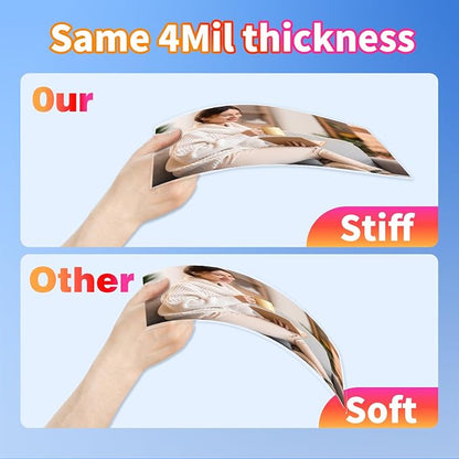 Uinkit 4Mil Thicker Single-Sided Self-Adhesive Laminating Sheets, Office & Home - Image 5