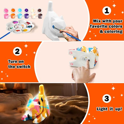 FUNZBO 4.3in Paint Your Own Cat Lamp Kit - Image 4
