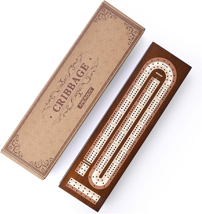 AMEROUS Wooden Cribbage Board Game Set - Image 8
