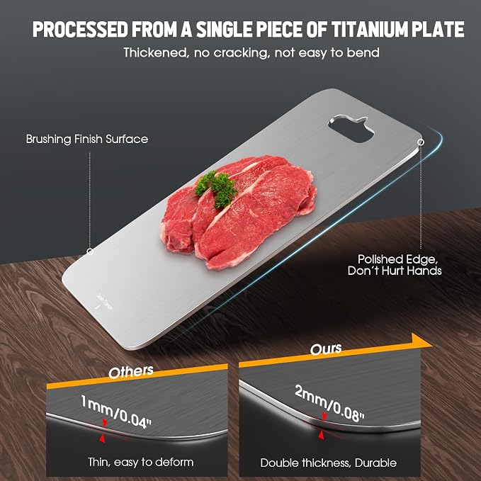 100% Pure Titanium Cutting Board - Image 3
