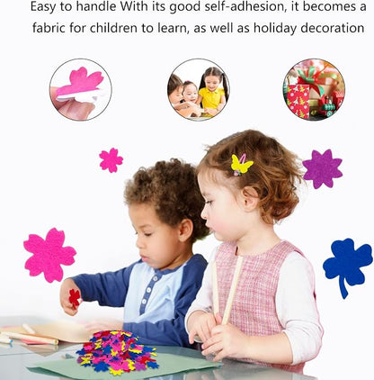Felt Stickers, Self Adhesive Flower Butterfly Clover Assorted Shapes, Greeting - Image 6