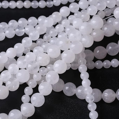 90PCS 4MM White Chalcedony Beads Round Loose Stone Beads - Image 3
