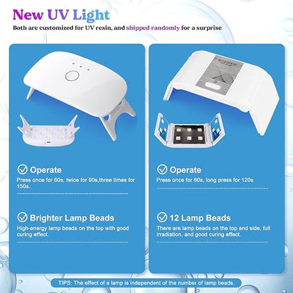 LET'S RESIN UV Resin with Light, Upgraded 200g Crystal Clear&Low Odor, UV Light - Image 3