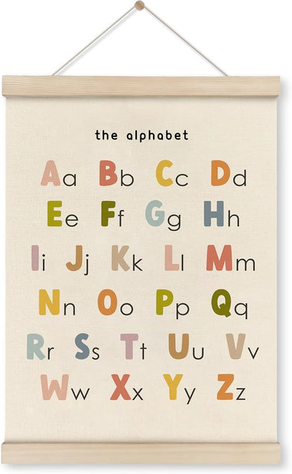 HRQKO ABC Poster Hanger Frame, Alphabet Wall Art, Cute ABC Poster Wall Art by HRQKO