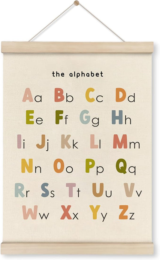 HRQKO ABC Poster Hanger Frame, Alphabet Wall Art, Cute ABC Poster Wall Art by HRQKO