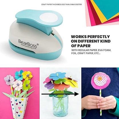 BearBoss 2 Inch Circle Punch, Hole Punch Shapes, Paper Punch Set - Image 3