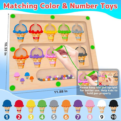 Magnetic Color & Number Maze - Image 2