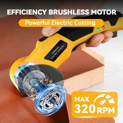 Cordless Electric Scissors: 4V Rechargeable Cardboard Cutter, 3 Blades - Image 2