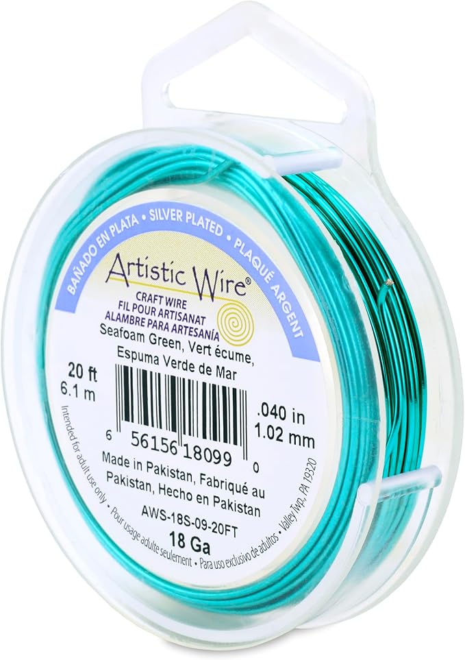 Artistic Wire, 18 Gauge Silver Plated Tarnish Resistant Colored Copper Craft by ArtisticWire