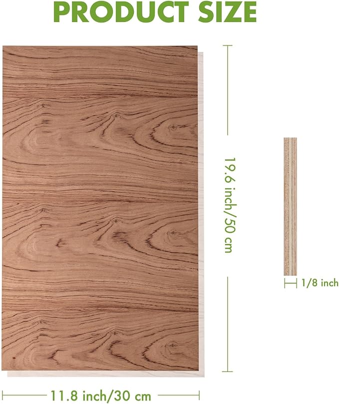 ROBOTIME 3mm Plywood for Laser Cutting, Crafting Wood for DIY Projects - Image 3