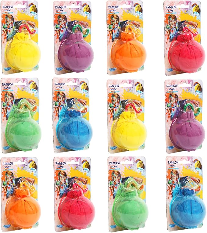 ARELUX Color Powder Balls-12 Packs Holi Powder Colors Chalk Balls, 200+ Throws by ARELUX