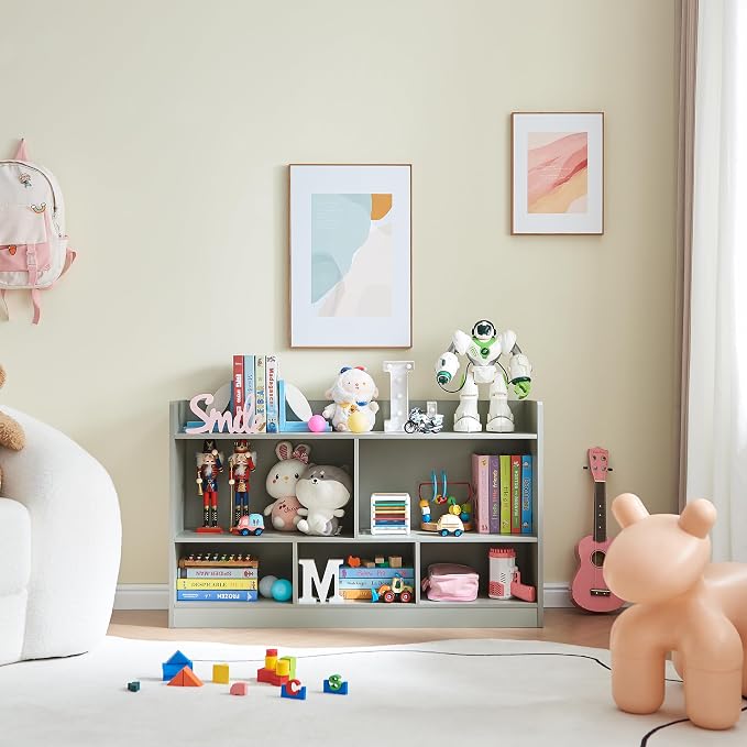Kids Toy Storage Organizer, 5-Section Bookshelf - Image 6