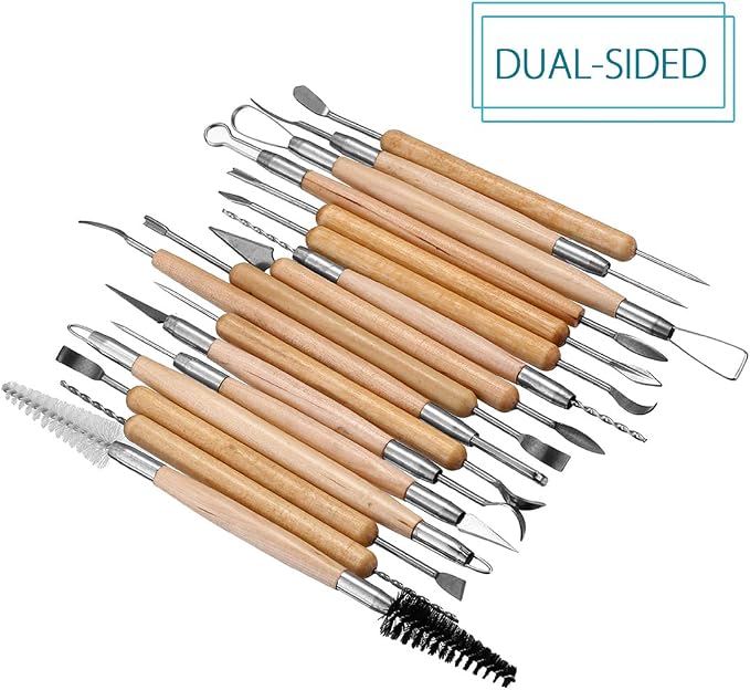 Meuxan 40PCS Pottery Tool Set Clay Sculpting Modeling Tools - Image 3