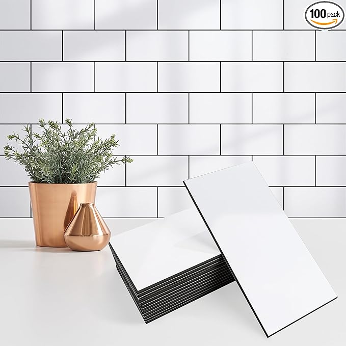 100 Pieces Peel and Stick Backsplash by StyloVue