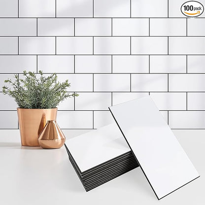 100 Pieces Peel and Stick Backsplash by StyloVue