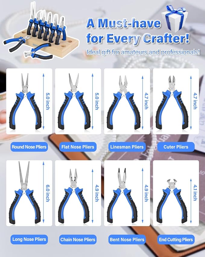 Toolour Jewelry Pliers Set Jeweler Making Tools Kit - Image 3