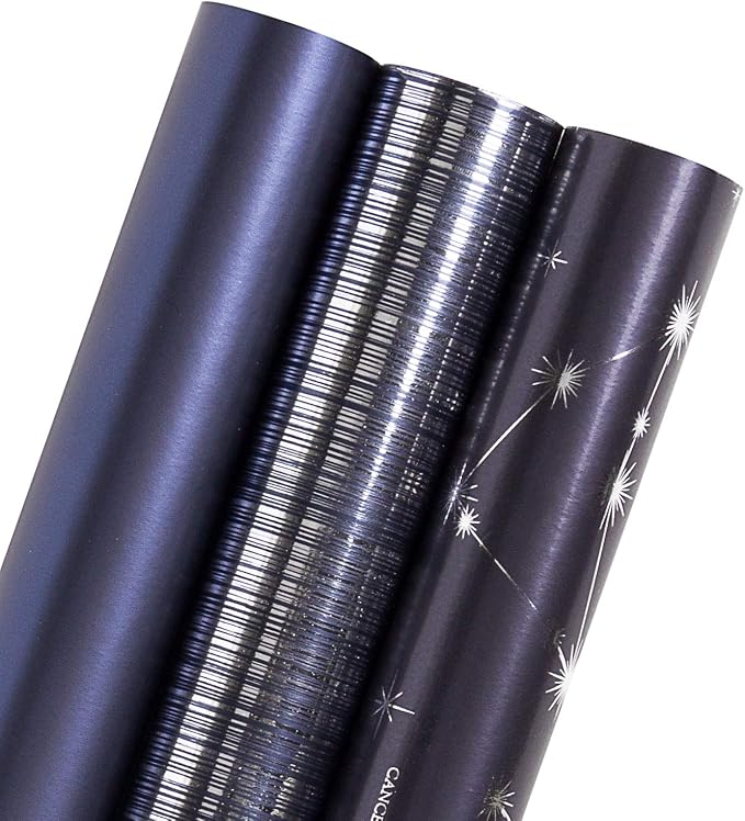 WRAPAHOLIC 30 Inch Navy Blue Wrapping Paper by WRAPAHOLIC