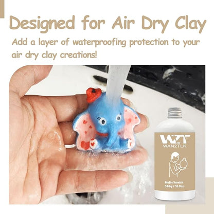 500ml Air Dry Clay Glaze, Waterproof and Scratch Resistant, Design - Image 6