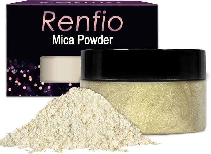 Renfio 100g Mica Powder Pigment, Metallic Natural Dye Mineral Pearl Shimmer by Renfio