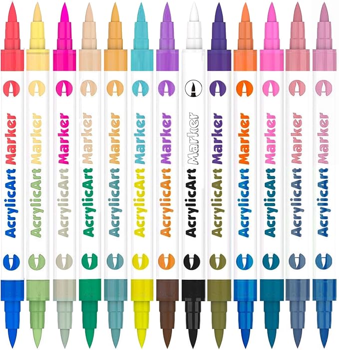 Tommax Acrylic Paint Marker Pens 26 Color, Point Acrylic Paint Markers by Tommax