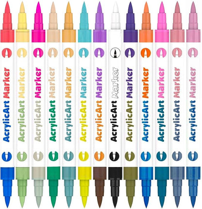 Tommax Acrylic Paint Marker Pens 26 Color, Point Acrylic Paint Markers by Tommax