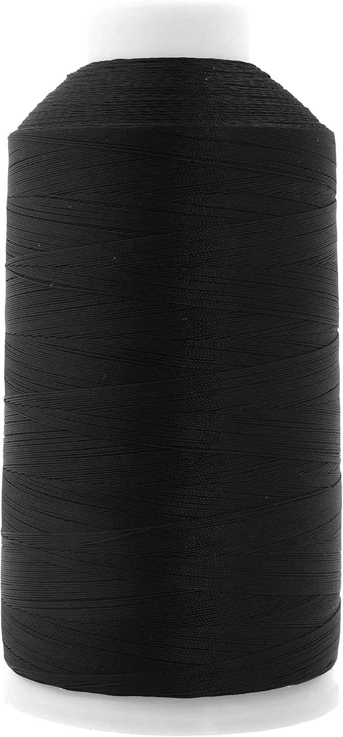 Mandala Crafts Bonded Nylon Thread Black Heavy Duty Sewing Threads by MandalaCrafts