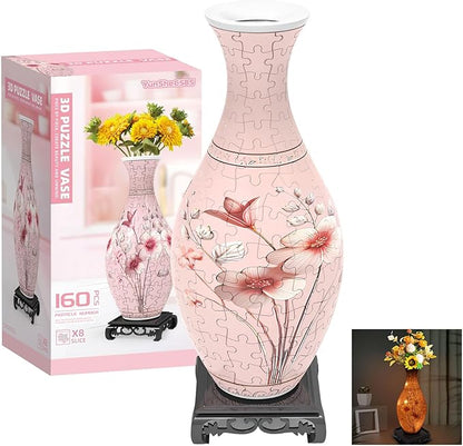 3D Puzzles Vase for Adults, Birthday Gifts for Women, 160 Pieces Plastic DIY - Image 8