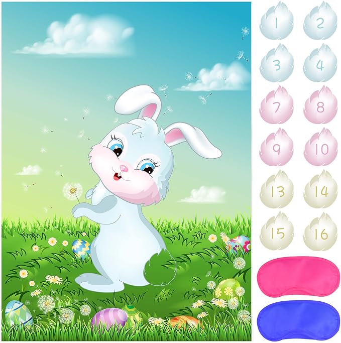 ASTARON Pin The Tail on The Bunny Game by ASTARON