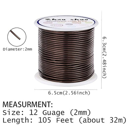 12 Gauge Aluminum Wire 35 Yards Anodized Metal Wire - Image 3