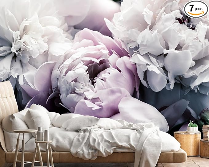 Floral Wallpaper Mural Large Rose Flowers Mural by Reyhui