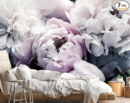 Floral Wallpaper Mural Large Rose Flowers Mural by Reyhui