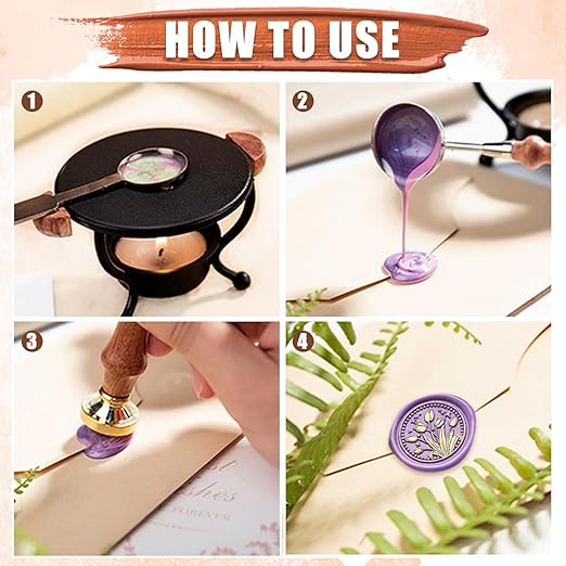 Wax Seal Stamp Kit, Vintage Classic Sealing Wax Stamp Head - Image 5