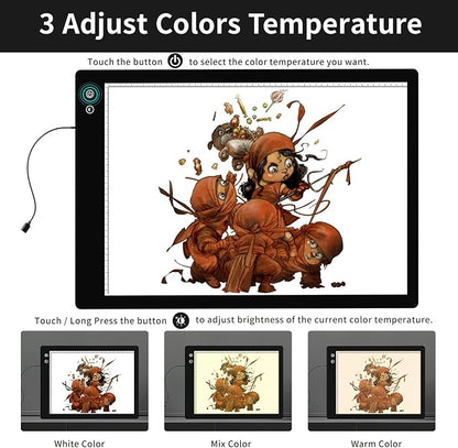 Rechargeable A2 Light Pad, Wireless Battery Powered Artist Tracing Light Box - Image 2