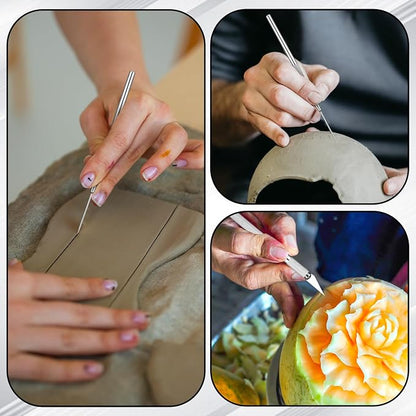 3 in 1 Clay Needle Tools Sculpting Ceramics, Wire Texture Pottery Clay Tool Kit - Image 3