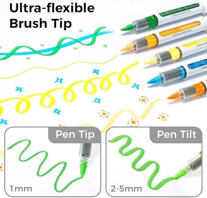Ohuhu Acrylic Paint Markers Direct Liquid: 48 Pack Flexible Brush Tip Acrylic - Image 3
