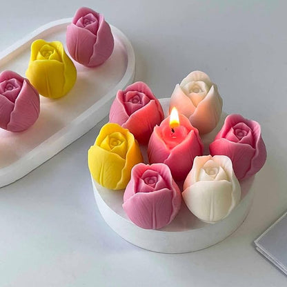 2Pcs Tulip Silicone Candle Flower Wax Mold Silicone - Image 8