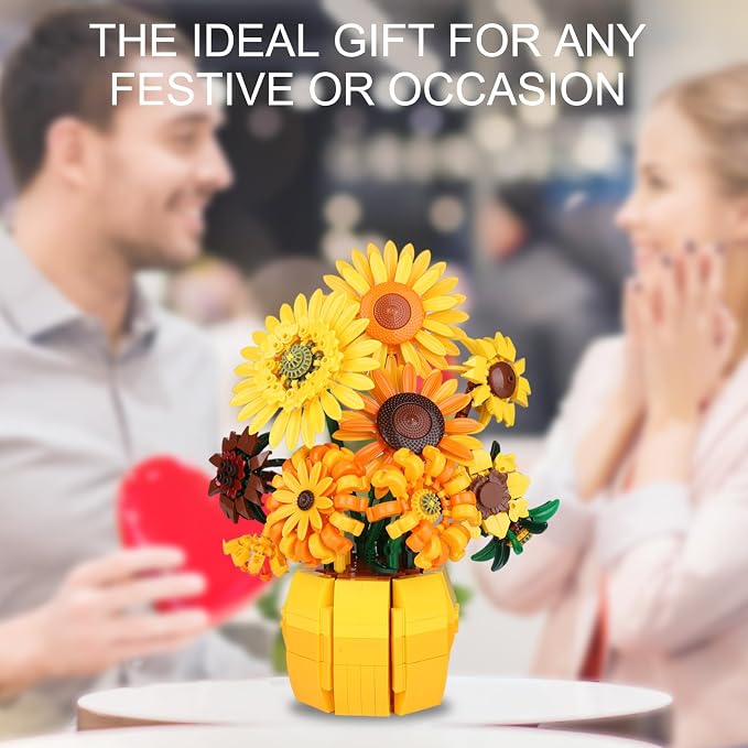 Sunflower Building Blocks Set for Adults, Van Gogh Art Botanical Collection - Image 6