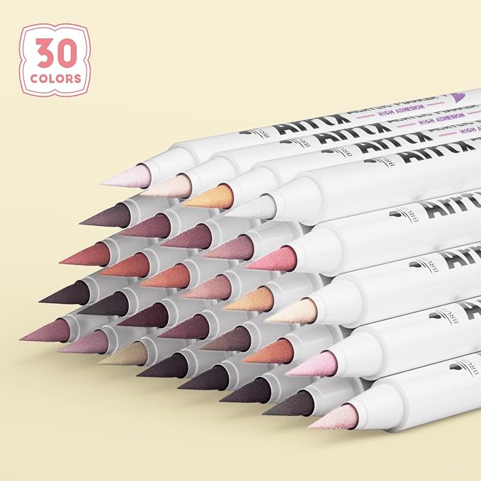 Arrtx 30 Colors Skin Color Acrylic Paint Pens, Skin Tone Paint Markers Paint - Image 6